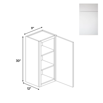 Sonoma White - 30" Height Single Door Wall Cabinets - 9"W x 30"H x 12"D - Pre Assembled