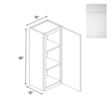 Sonoma White - 36" Height Single Door Wall Cabinets - 12"W x 36"H x 12"D - Pre Assembled