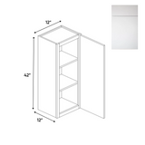 RTA - Sonoma White - 42"Height Single Door Wall Cabinets - 12"W x 42"H x 12"D