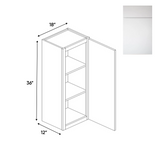 RTA - Sonoma White - 36"Height Single Door Wall Cabinets - 18"W x 36"H x 12"D