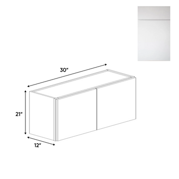 RTA - Sonoma White - 21" Height Double Door Wall Cabinets - 30"W x 21"H x 12"D