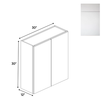 RTA - Sonoma White - 30" Height Double Door Wall Cabinets - 30"W x 30"H x 12"D