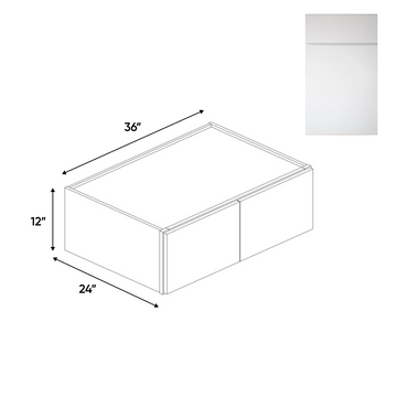 RTA - Sonoma White - 24" Deep Double Door Wall Cabinets - 36"W x 12"H x 24"D