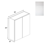 RTA - Sonoma White - 30"Height Double Door Wall Cabinets - 36"W x 30"H x 12"D