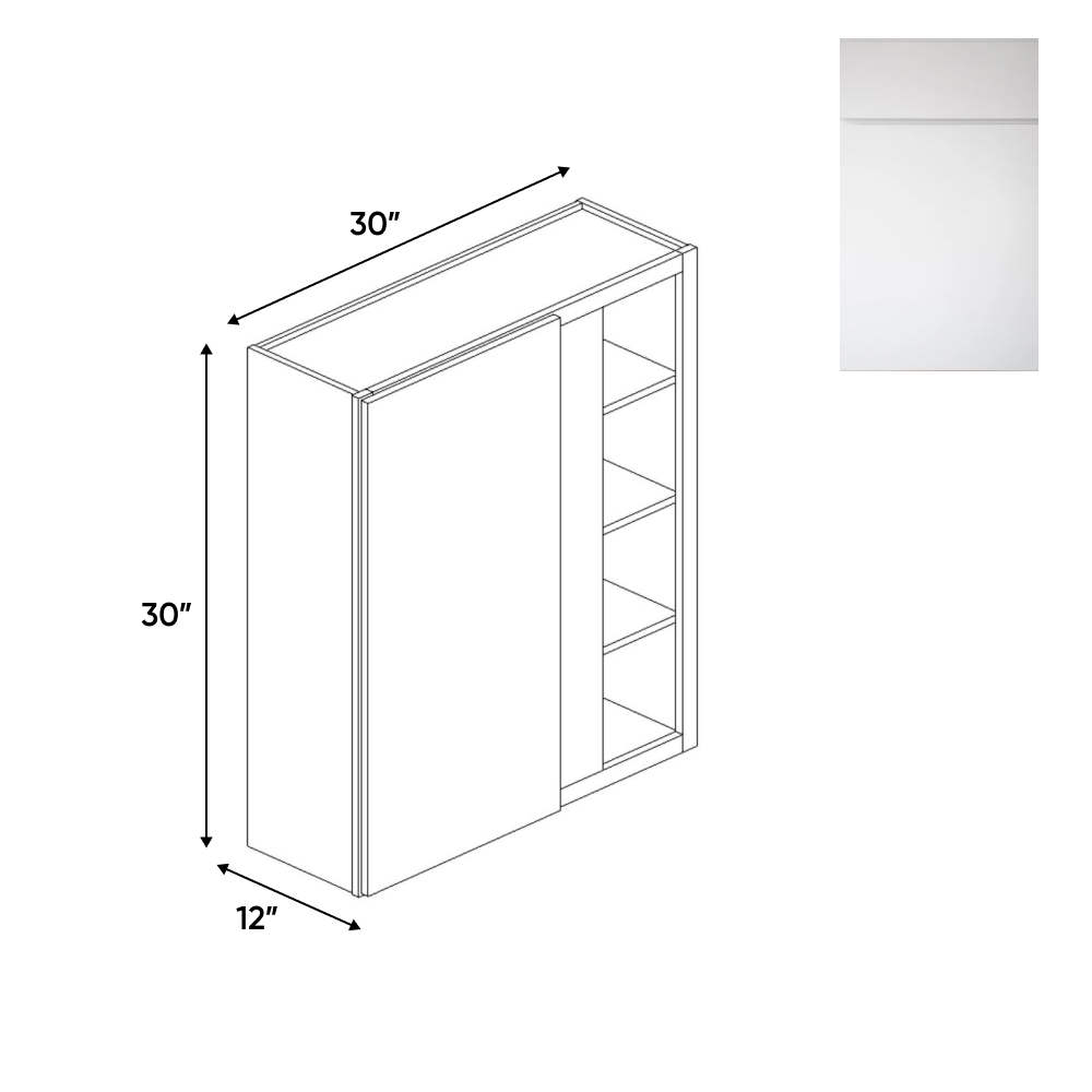 Sonoma White - Wall Blind Corner Cabinets - 30"W x 30"H x 12"D - Pre Assembled