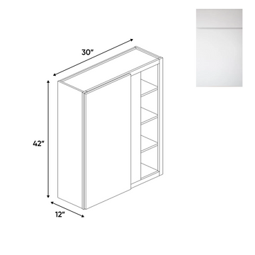 Sonoma White - Wall Blind Corner Cabinets - 30"W x 42"H x 12"D - Pre Assembled