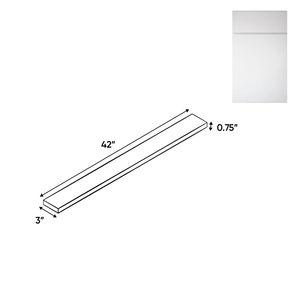 Sonoma White - Wall Fillers - 3"W x 42"H x 0.75"D - Pre Assembled