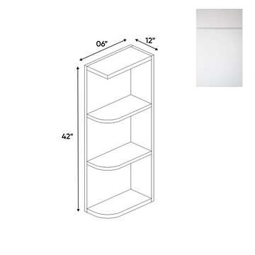 RTA - Sonoma White - Wall Open Shelf Cabinets - 6