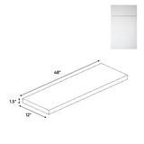 RTA - Sonoma White - Wall Shelf - 48"W x 1.5"H x 12"D