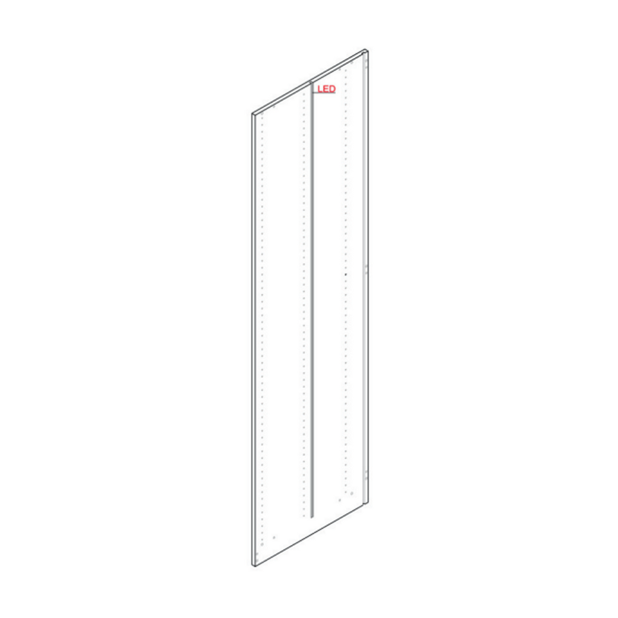 Arctic White Closets - 24" Side Panel w/ LED - 24" Width x 84" Height x 24" Depth