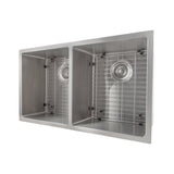 ZLINE 33 in. Anton Undermount Double Bowl Stainless Steel Kitchen Sink with Bottom Grid (SR50D-33)