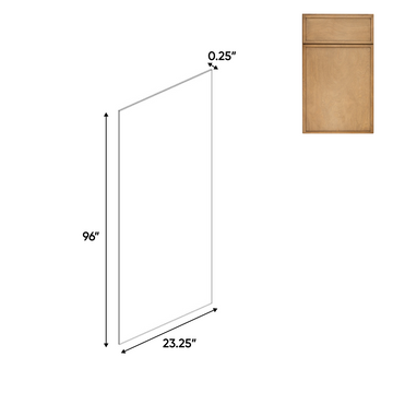 Slim Shaker Karamel - Finished Tall Skin Panel - 24"W x 96"H x 1/4"D - Pre Assembled