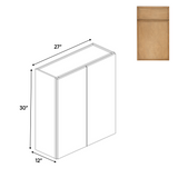 RTA - Slim Shaker Karamel - 30"Height Double Door Wall Cabinets - 27"W x 30"H x 12"D