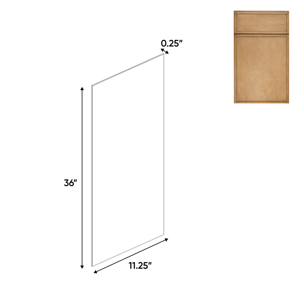 RTA - Slim Shaker Karamel - Side Finished Skins - 11.25"W x 36"H x 0.25"D