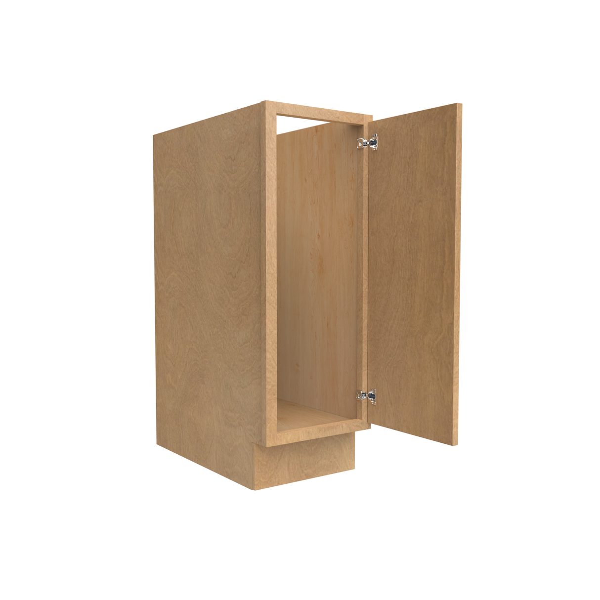 RTA - Slim Shaker Karamel - Full Height Single Door Base Cabinets - 12"W x 34.5"H x 24"D