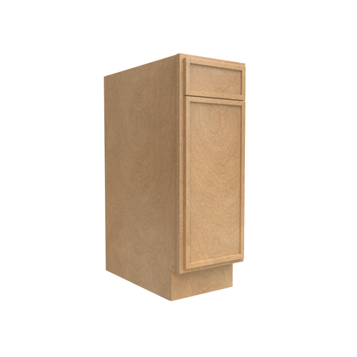 Slim Shaker Karamel - 12 Inch Single Door Base Cabinet - 12
