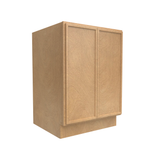 RTA - Slim Shaker Karamel - Full Height Double Door Base Cabinets - 24"W x 34.5"H x 24"D