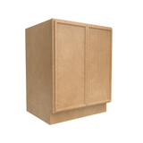 Slim Shaker Karamel - Full Height Double Door Base Cabinets - 27"W x 34.5"H x 24"D - Pre Assembled