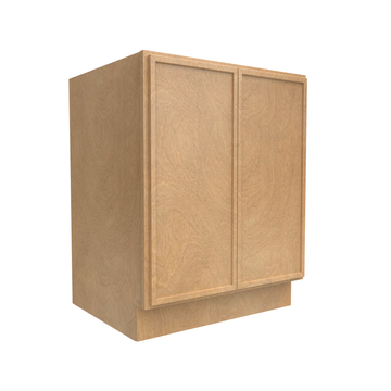 Slim Shaker Karamel - Full Height Double Door Base Cabinets - 27