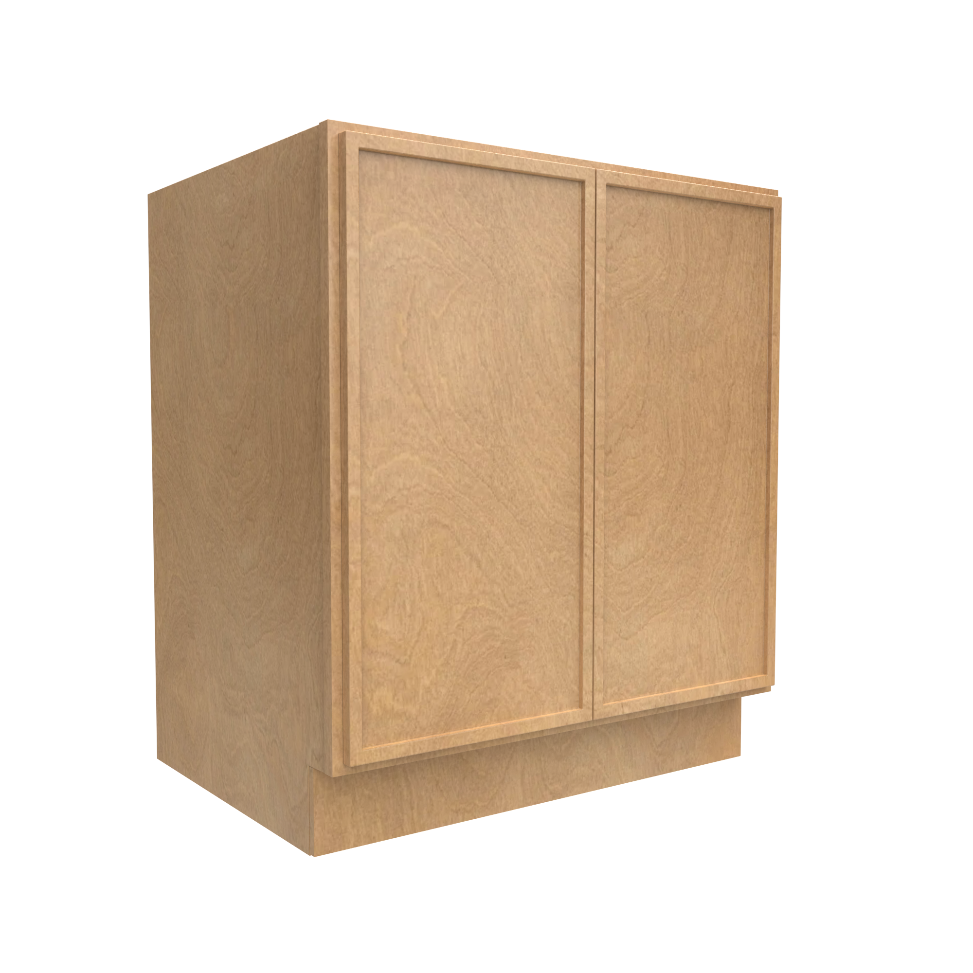 RTA - Slim Shaker Karamel - Full Height Double Door Base Cabinets - 30"W x 34.5"H x 24"D