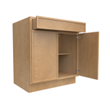 RTA - Slim Shaker Karamel - Double Door Cabinets - 30"W x 34.5"H x 24"D