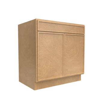 Slim Shaker Karamel - Full Height Double Door Base Cabinets - 33