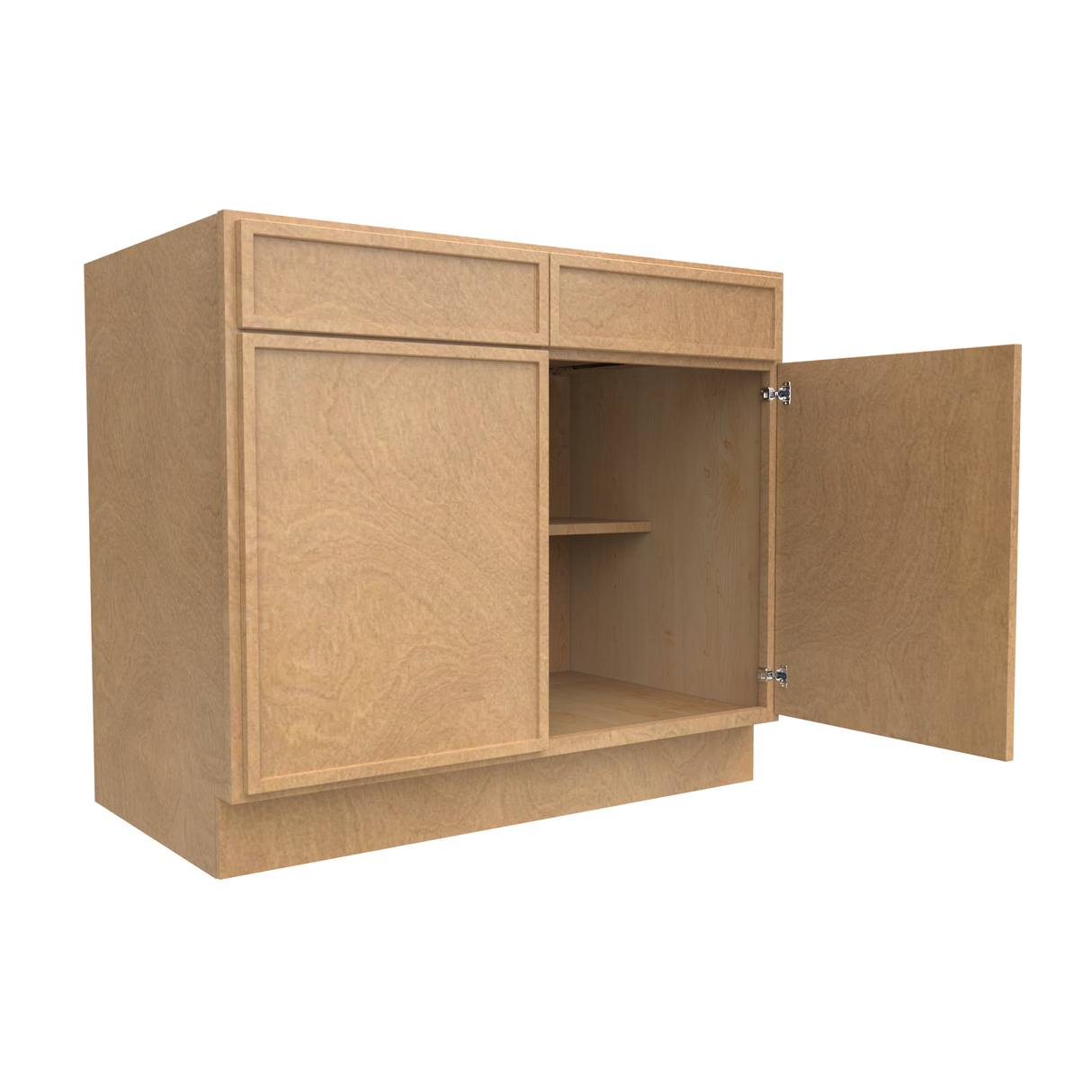 Slim Shaker Karamel - Double Door Cabinets - 39"W x 34.5"H x 24"D - Pre Assembled