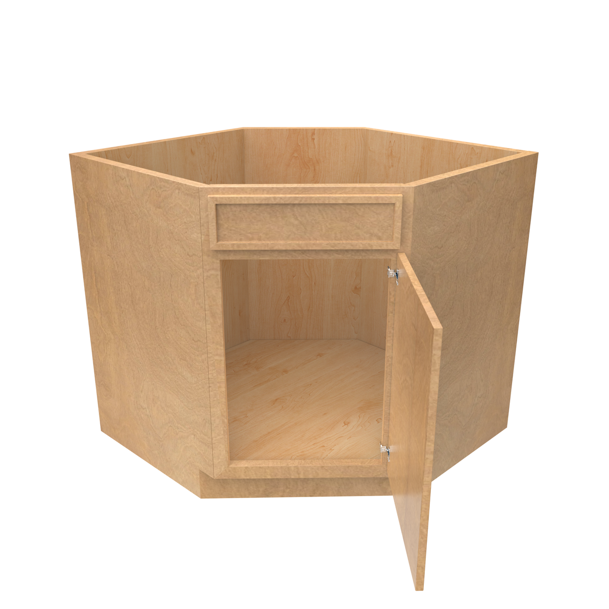 Slim Shaker Karamel - Diagnonal Corner Sink Base Cabinets - 36"W x 34.5"H x 36"D - Pre Assembled