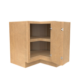 Slim Shaker Karamel - Lazy Susan Corner Base Cabinet - 33"W x 24"D x 34 1/2"H - Pre Assembled