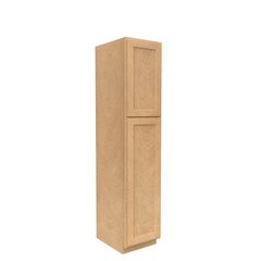 RTA - Slim Shaker Karamel - Single Door Pantry Cabinets - 18