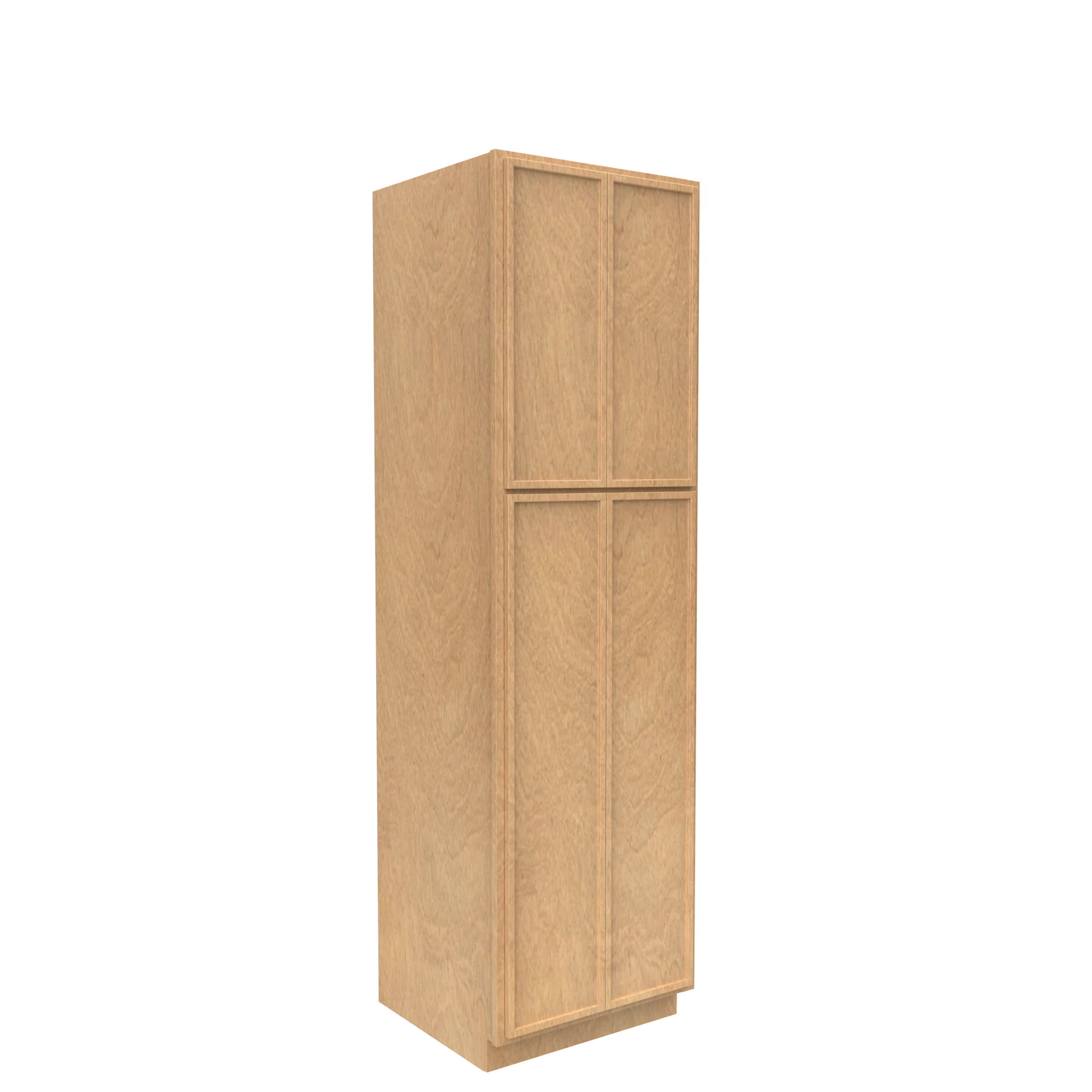 RTA - Slim Shaker Karamel - Double Door Pantry Cabinets - 24"W x 84"H x 24"D