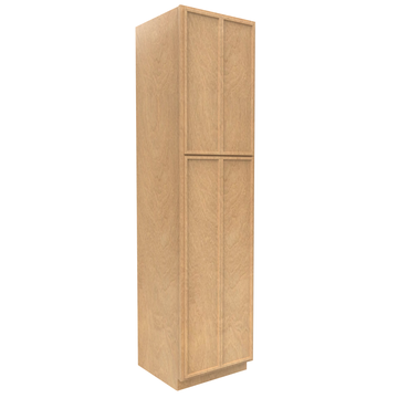 Slim Shaker Karamel - Double Door Pantry Cabinets - 24