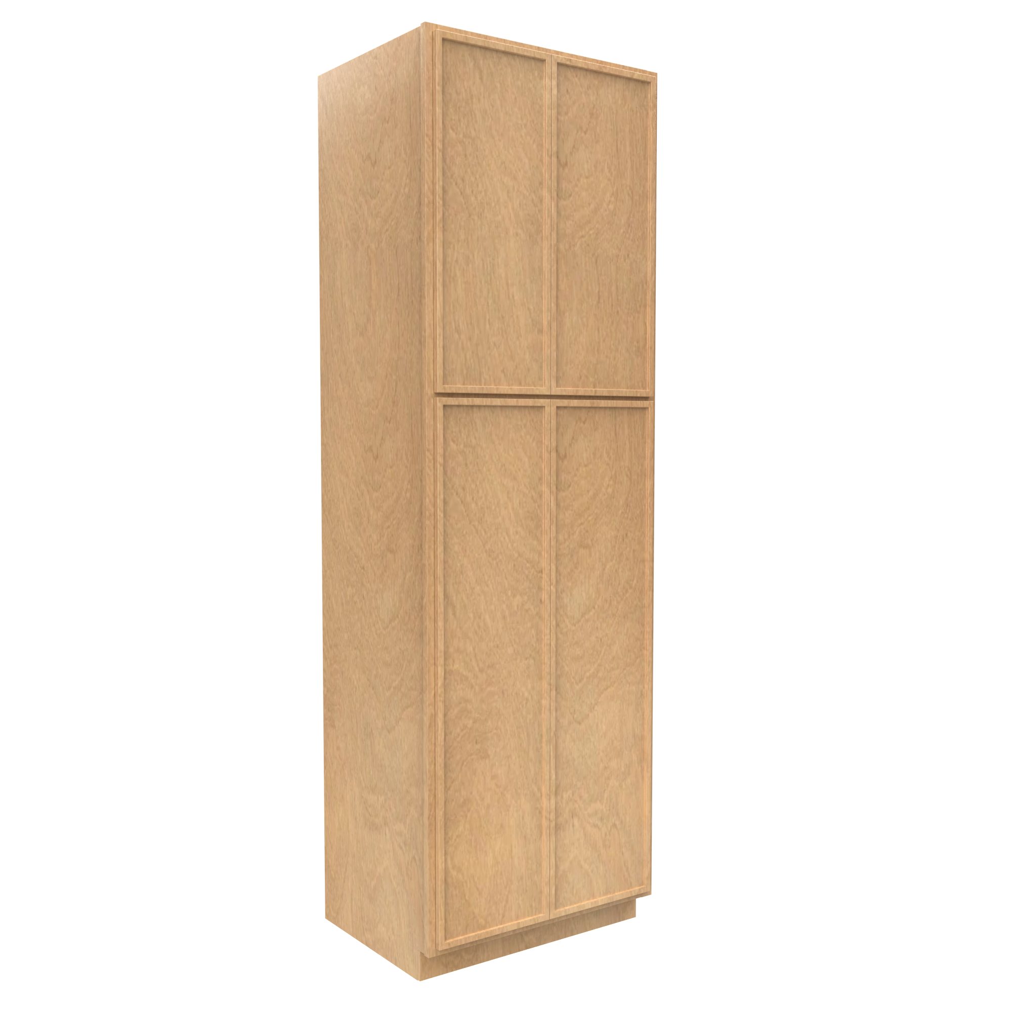 RTA - Slim Shaker Karamel - Double Door Pantry Cabinets - 30"W x 96"H x 24"D