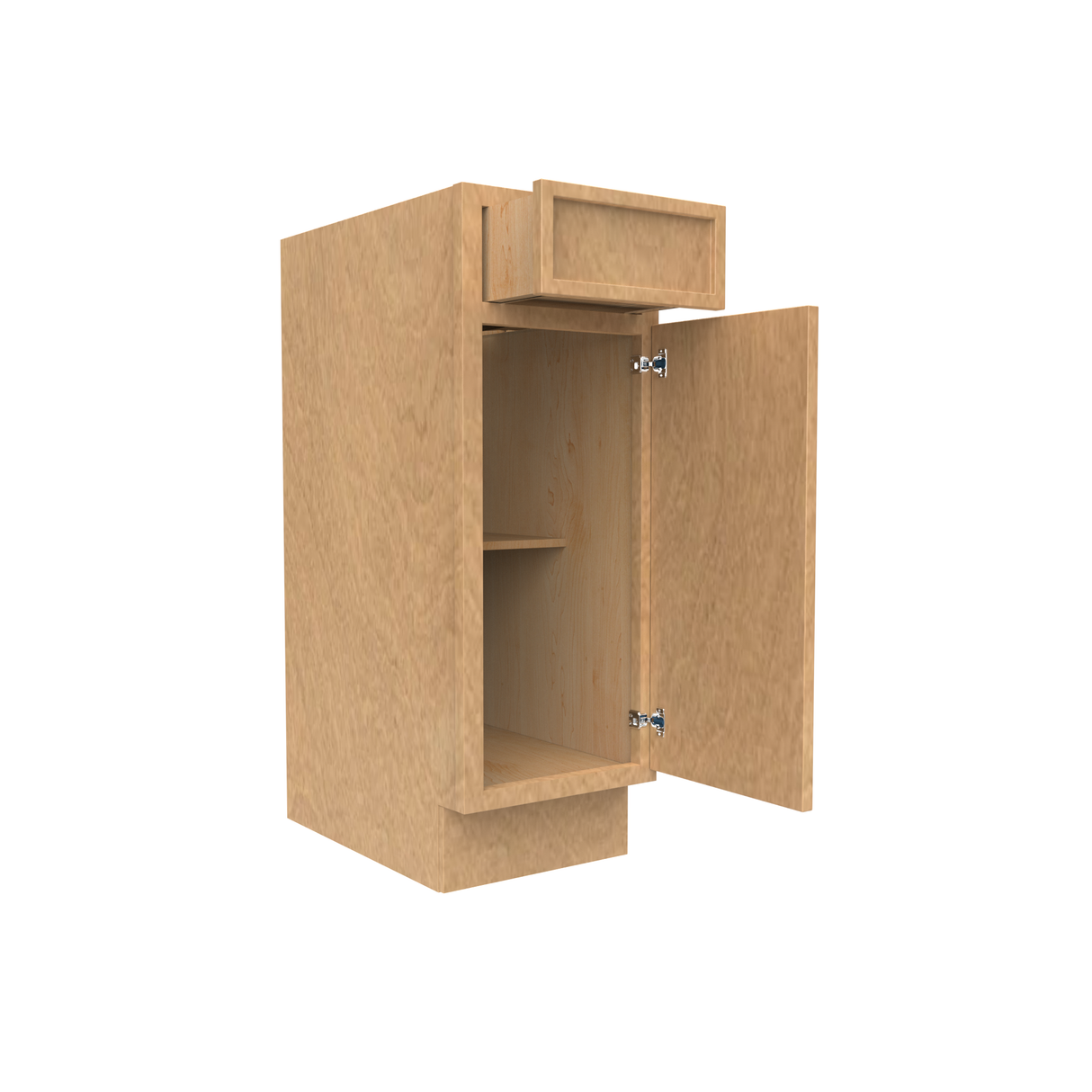 RTA - Slim Shaker Karamel - Vanity Base Cabinets - 12"W x 34.5"H x 21"D