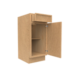 RTA - Slim Shaker Karamel - Vanity Base Cabinets - 15"W x 34.5"H x 21"D