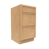 RTA - Slim Shaker Karamel - Vanity Drawer Base Cabinets - 18"W x 34.5"H x 21"D