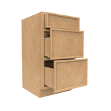 RTA - Slim Shaker Karamel - Vanity Drawer Base Cabinets - 18"W x 34.5"H x 21"D