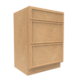 RTA - Slim Shaker Karamel - Vanity Drawer Base Cabinets - 24"W x 34.5"H x 21"D