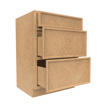 Slim Shaker Karamel - Vanity Drawer Base Cabinets - 24