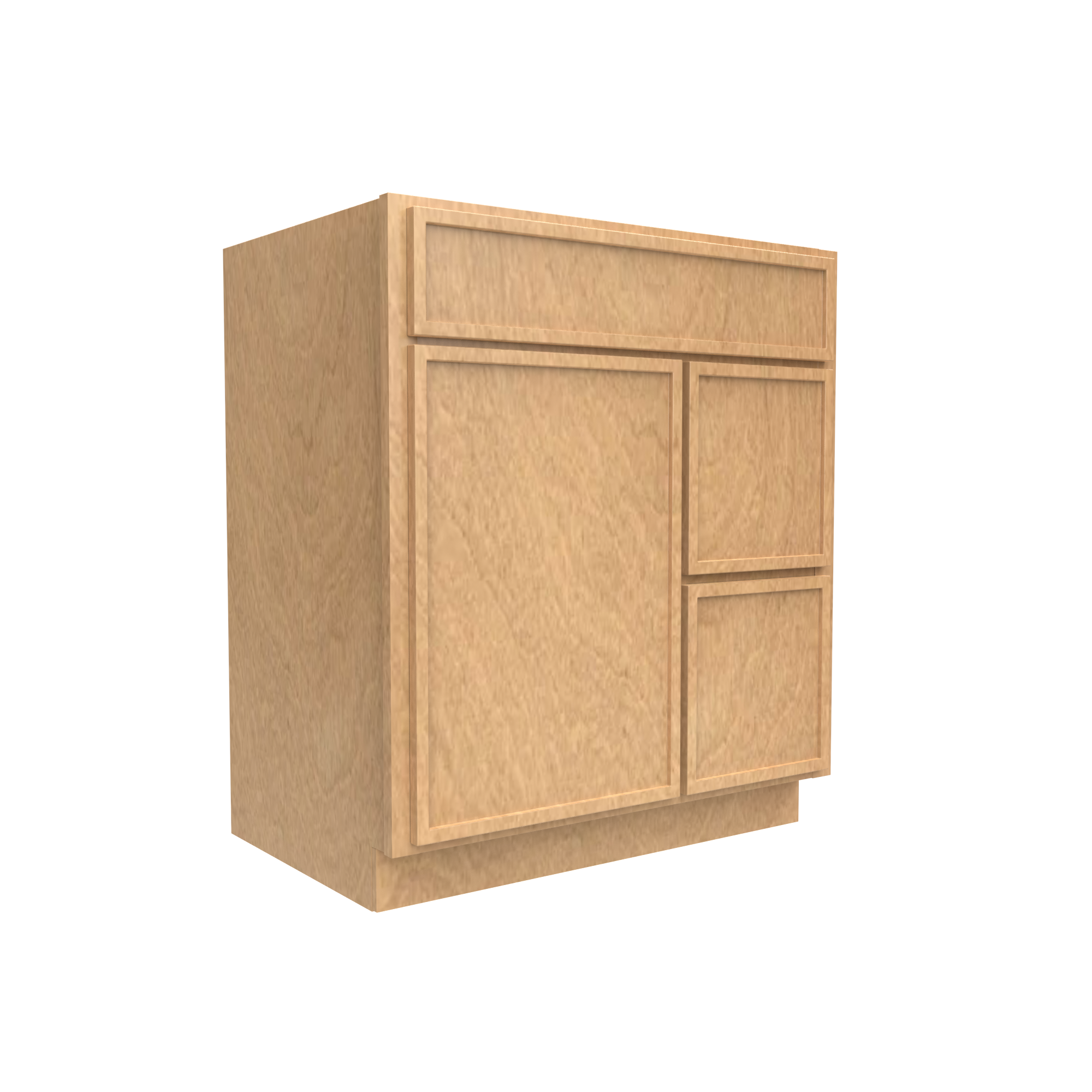 Slim Shaker Karamel - Vanity Sink Drawer Base Cabinets - 30"W x 34.5"H x 21"D - SSK-VSD30L - Pre Assembled