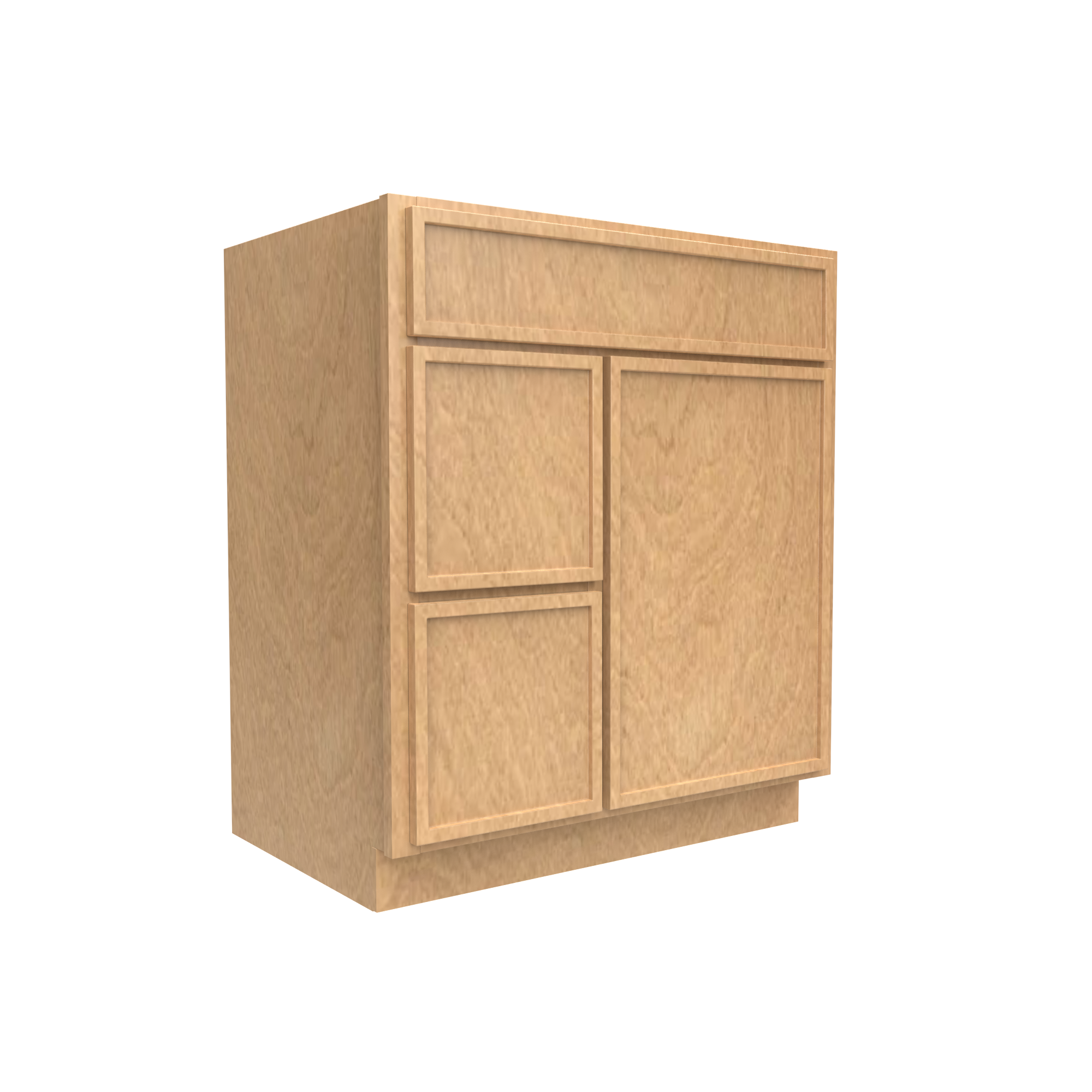 Slim Shaker Karamel - Vanity Sink Drawer Base Cabinets - 30"W x 34.5"H x 21"D - SSK-VSD30R - Pre Assembled