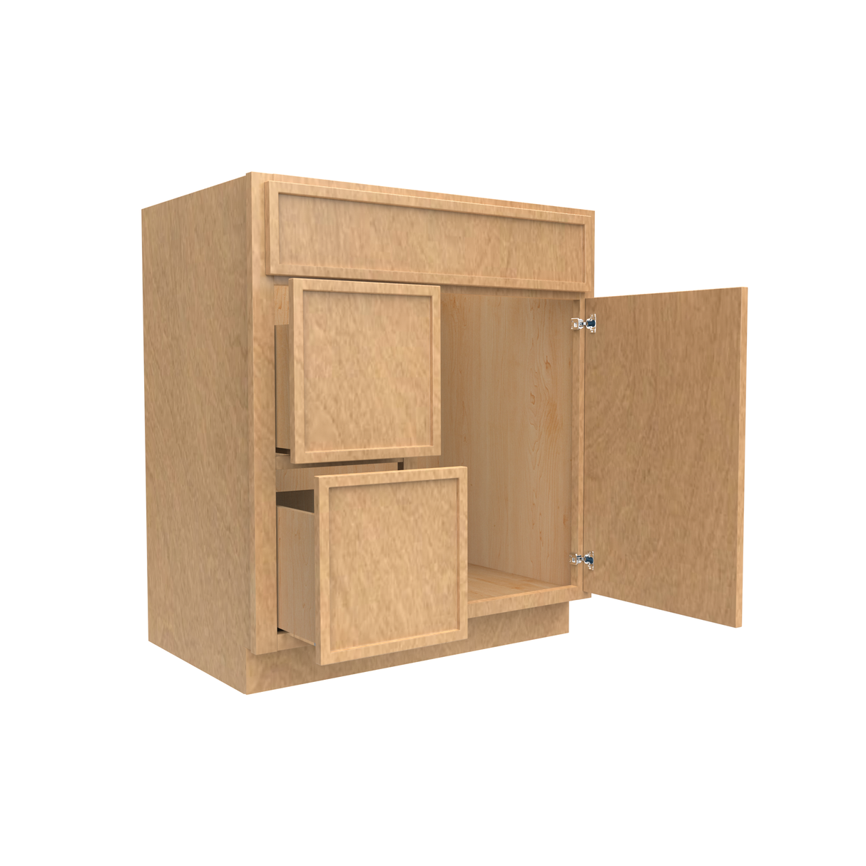 RTA - Slim Shaker Karamel - Vanity Sink Drawer Base Cabinets - 30"W x 34.5"H x 21"D - SSK-VSD30R