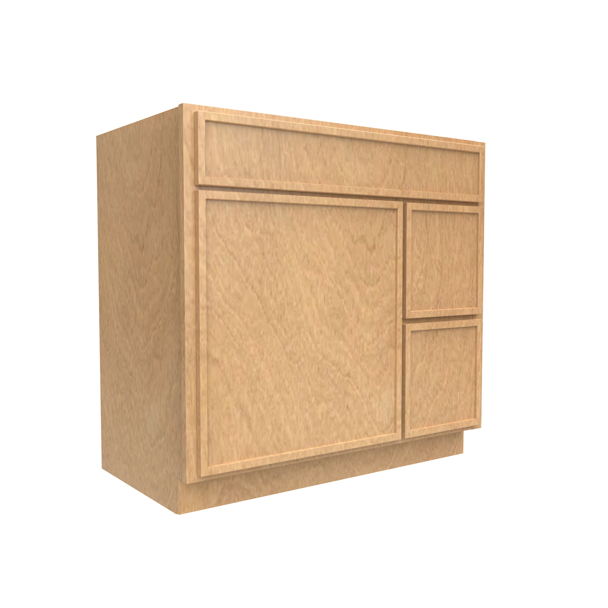 Slim Shaker Karamel - Vanity Sink Drawer Base Cabinets - 36"W x 34.5"H x 21"D - SSK-VSD36L - Pre Assembled