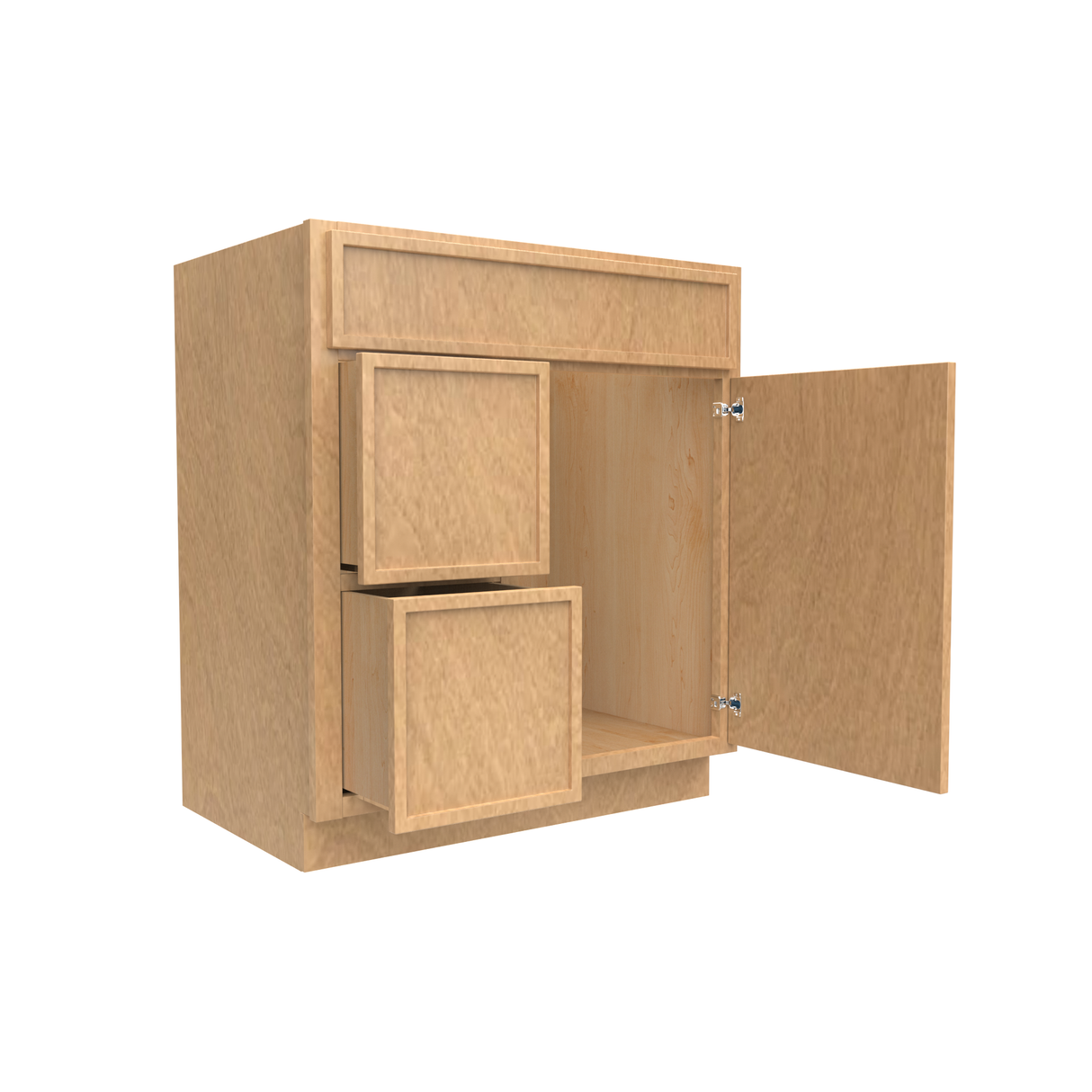 RTA - Slim Shaker Karamel - Vanity Sink Drawer Base Cabinets - 30"W x 34.5"H x 21"D - SSK-VSDC30L
