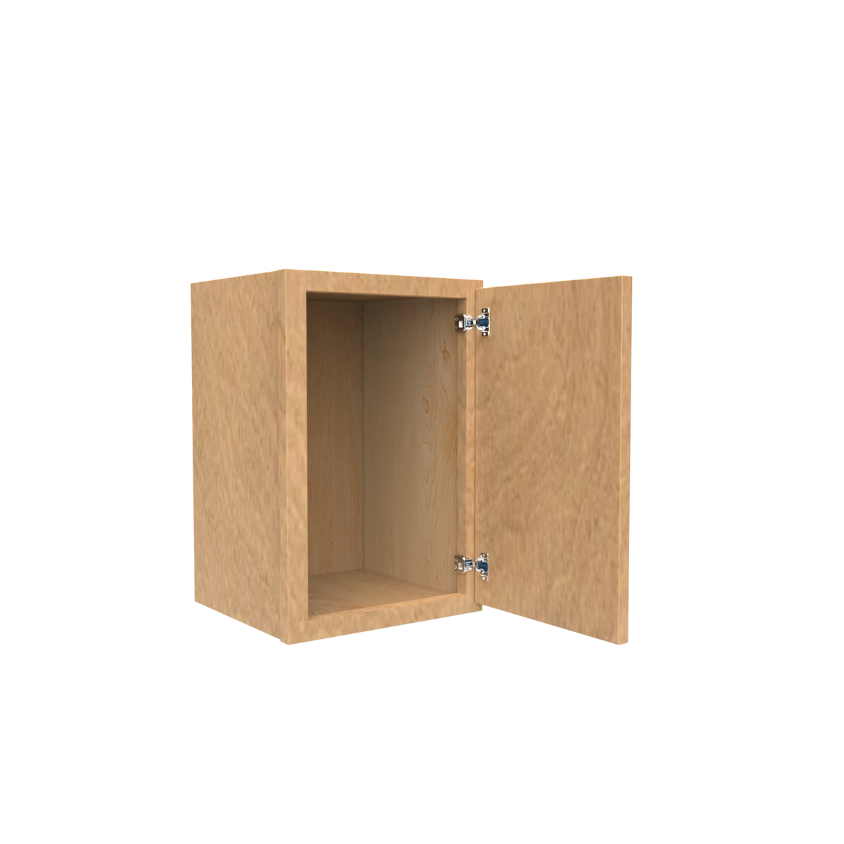 RTA - Slim Shaker Karamel - 18"Height Single Door Wall Cabinets - 12"W x 18"H x 12"D