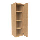 RTA - Slim Shaker Karamel - 42" Height Single Door Wall Cabinets - 12"W x 42"H x 12"D