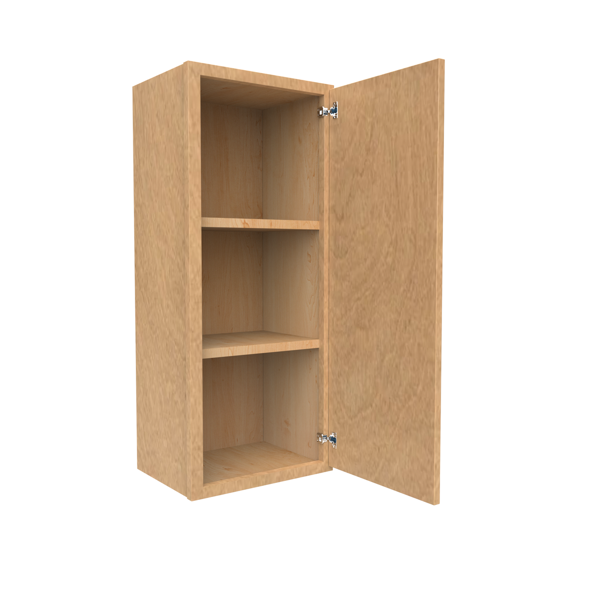 RTA - Slim Shaker Karamel - 36"Height Single Door Wall Cabinets - 15"W x 36"H x 12"D