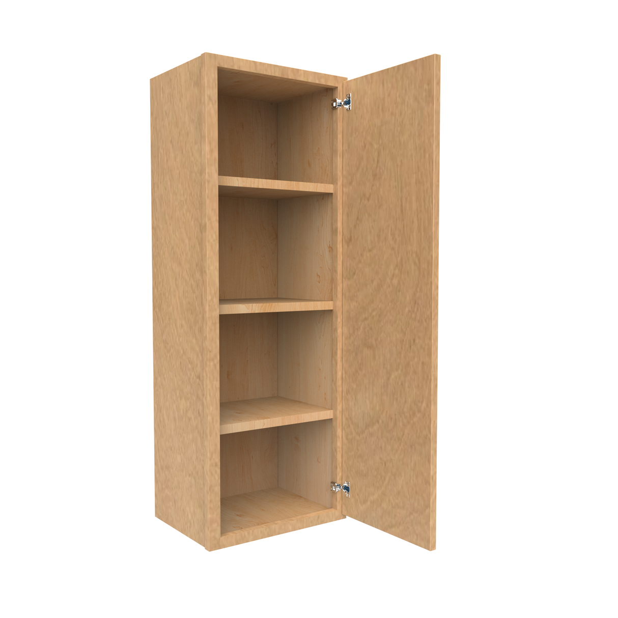 RTA - Slim Shaker Karamel - 42" Height Single Door Wall Cabinets - 15"W x 42"H x 12"D