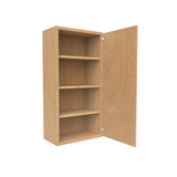 RTA - Slim Shaker Karamel - 42"Height Single Door Wall Cabinets - 21"W x 42"H x 12"D