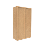 RTA - Slim Shaker Karamel - 42" Height Double Door Wall Cabinets - 24"W x 42"H x 12"D